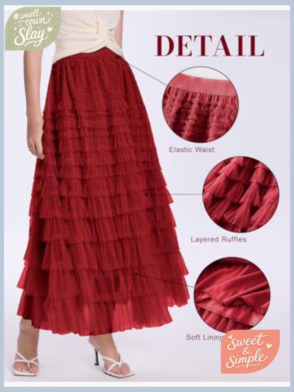 High Waist Tulle Maxi Skirt A-Line Flowy Party Wedding Guest - Picture 5 of 7